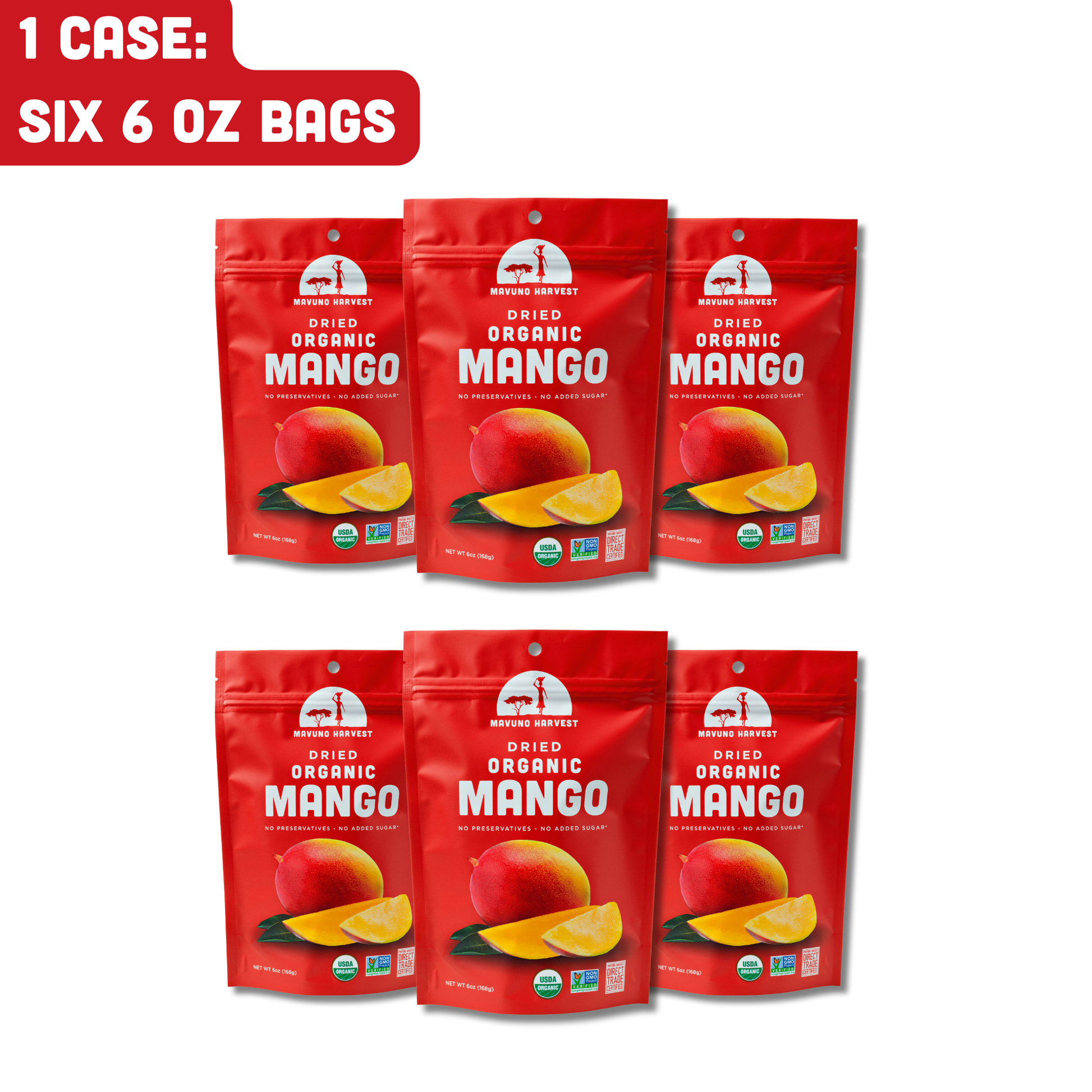 Organic Dried Mango, 6-pack case