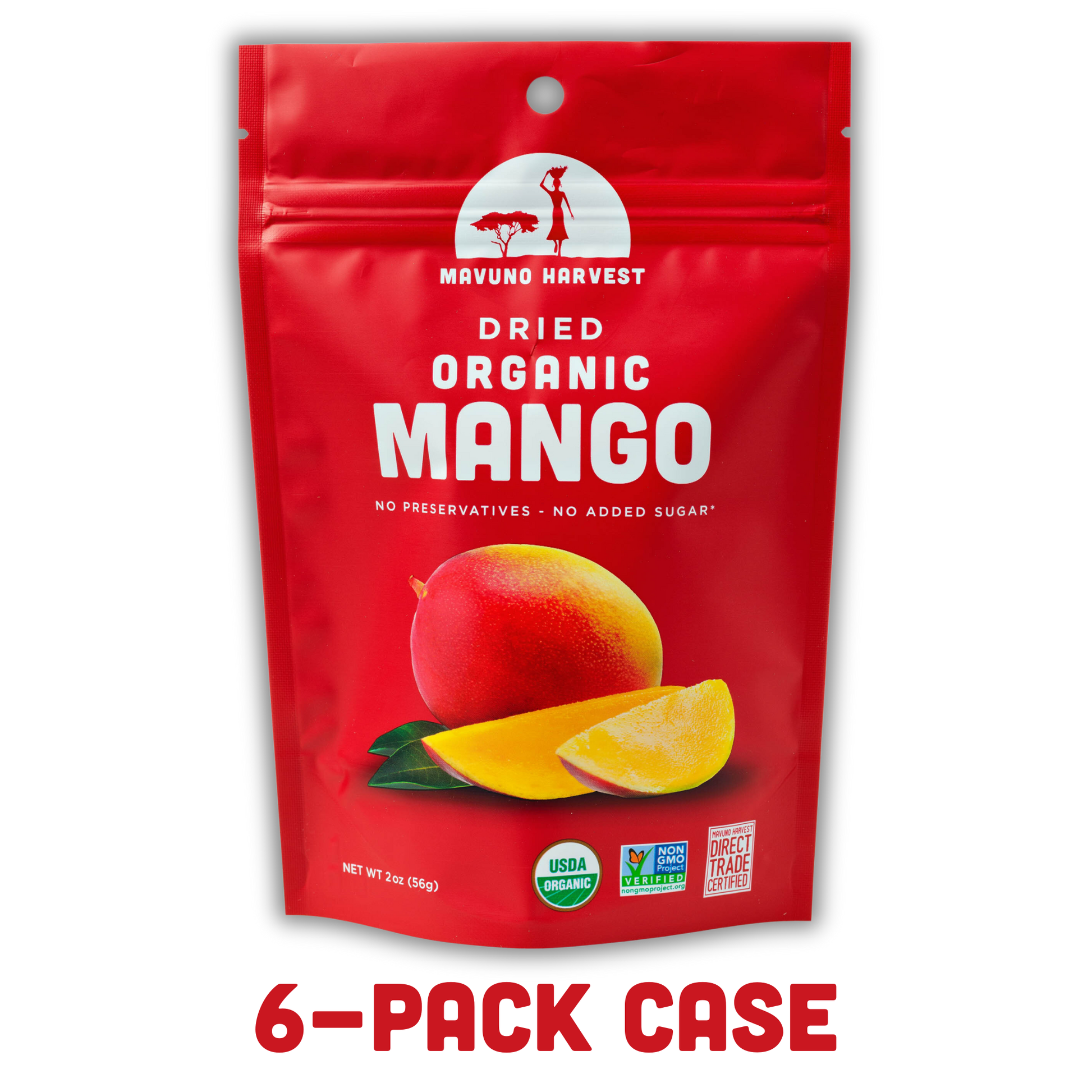 Organic Dried Mango, 6-pack case