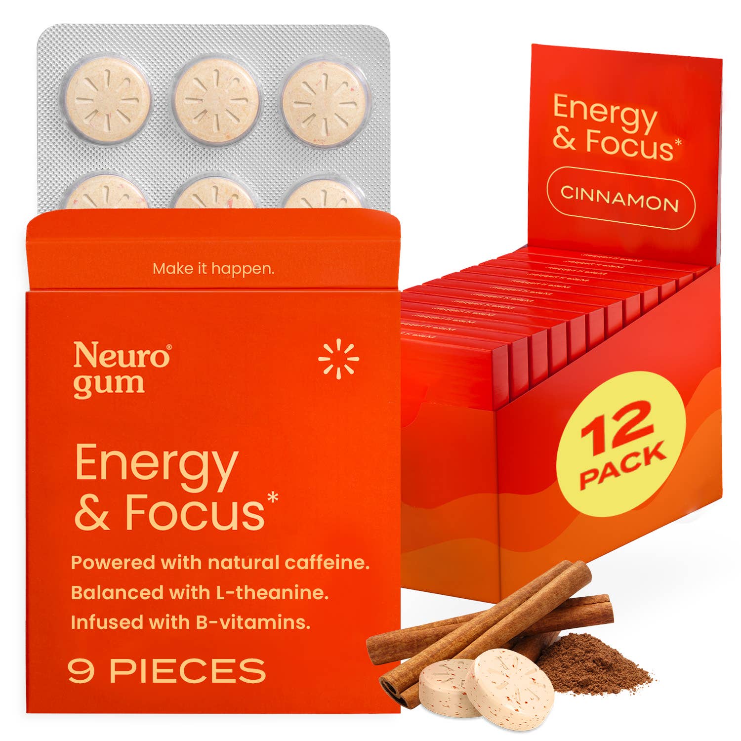Energy and Focus Gum | Cinnamon