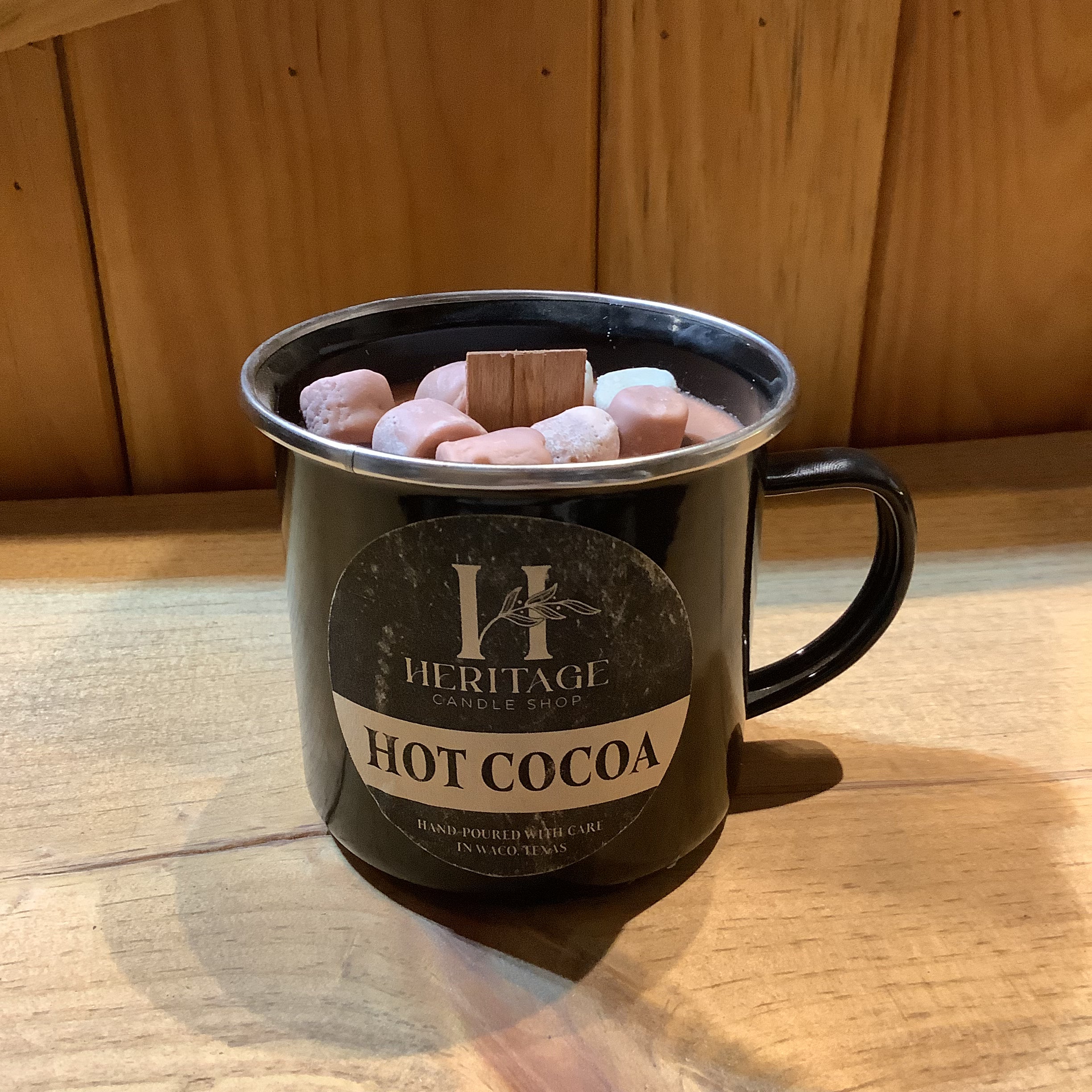 Heritage Candle Shop - Hot Cocoa Tin Cup w/Marshmallows