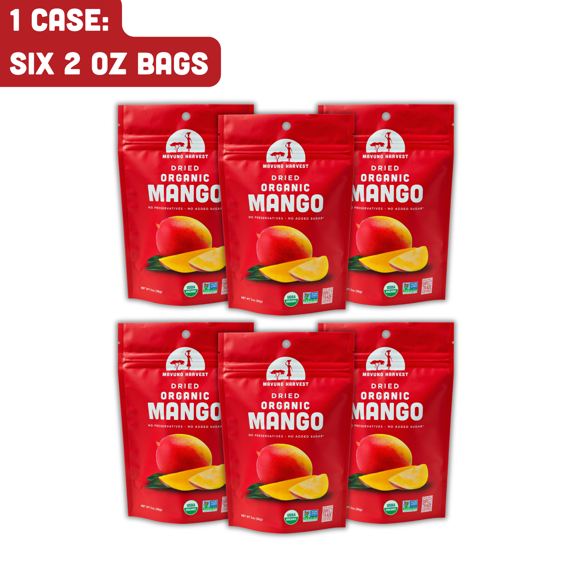 Organic Dried Mango, 6-pack case