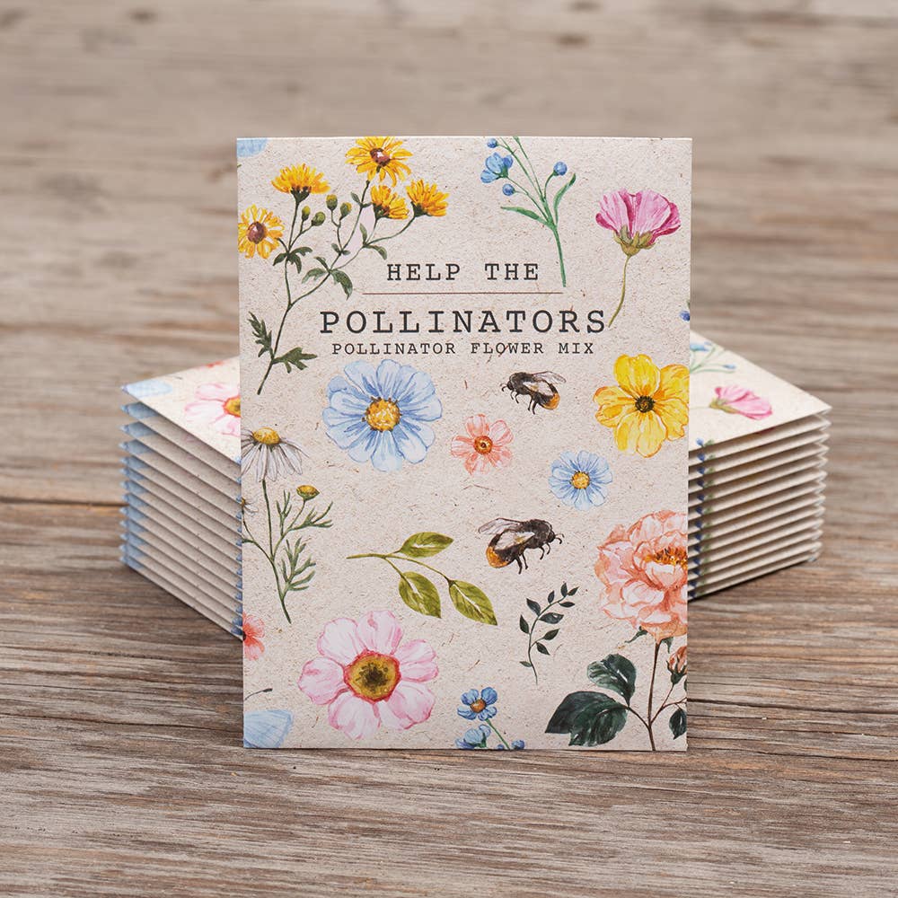 Help Pollinators Kraft Bee - Pollinator Wildflower Seed