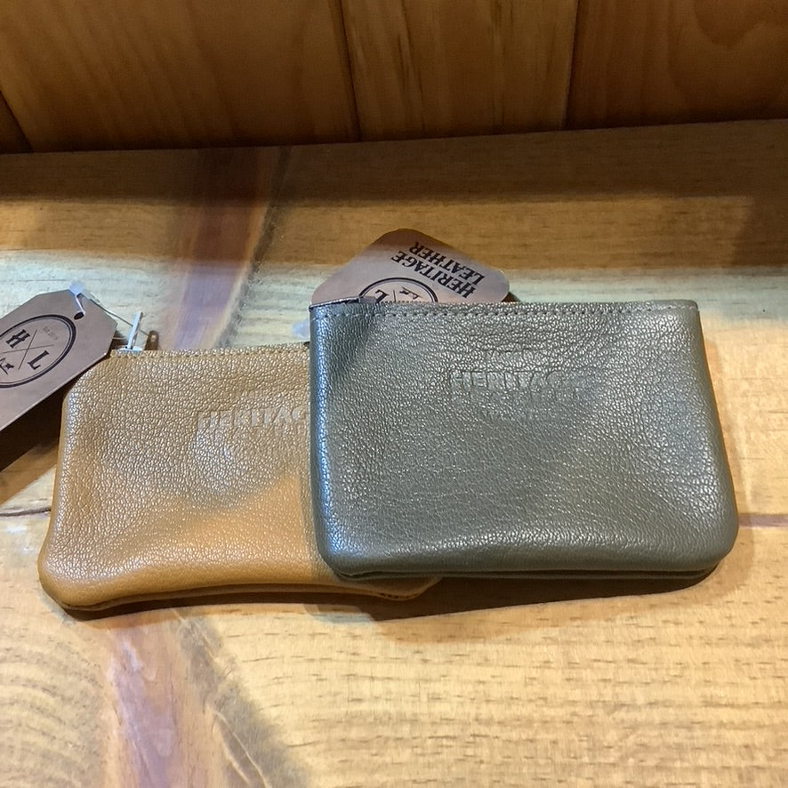Heritage Leather - Small Leather Zipper Purse