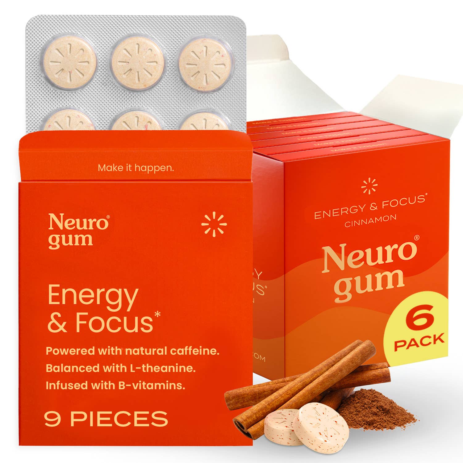 Energy and Focus Gum | Cinnamon