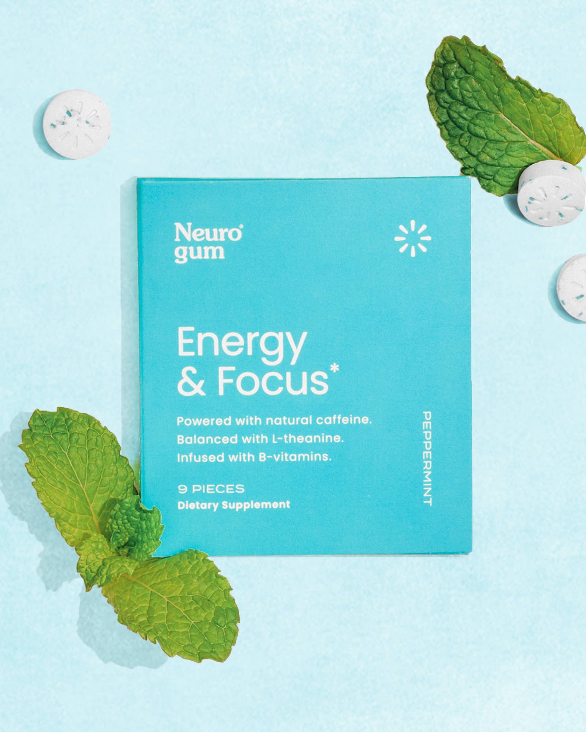 Energy and Focus Gum | Peppermint