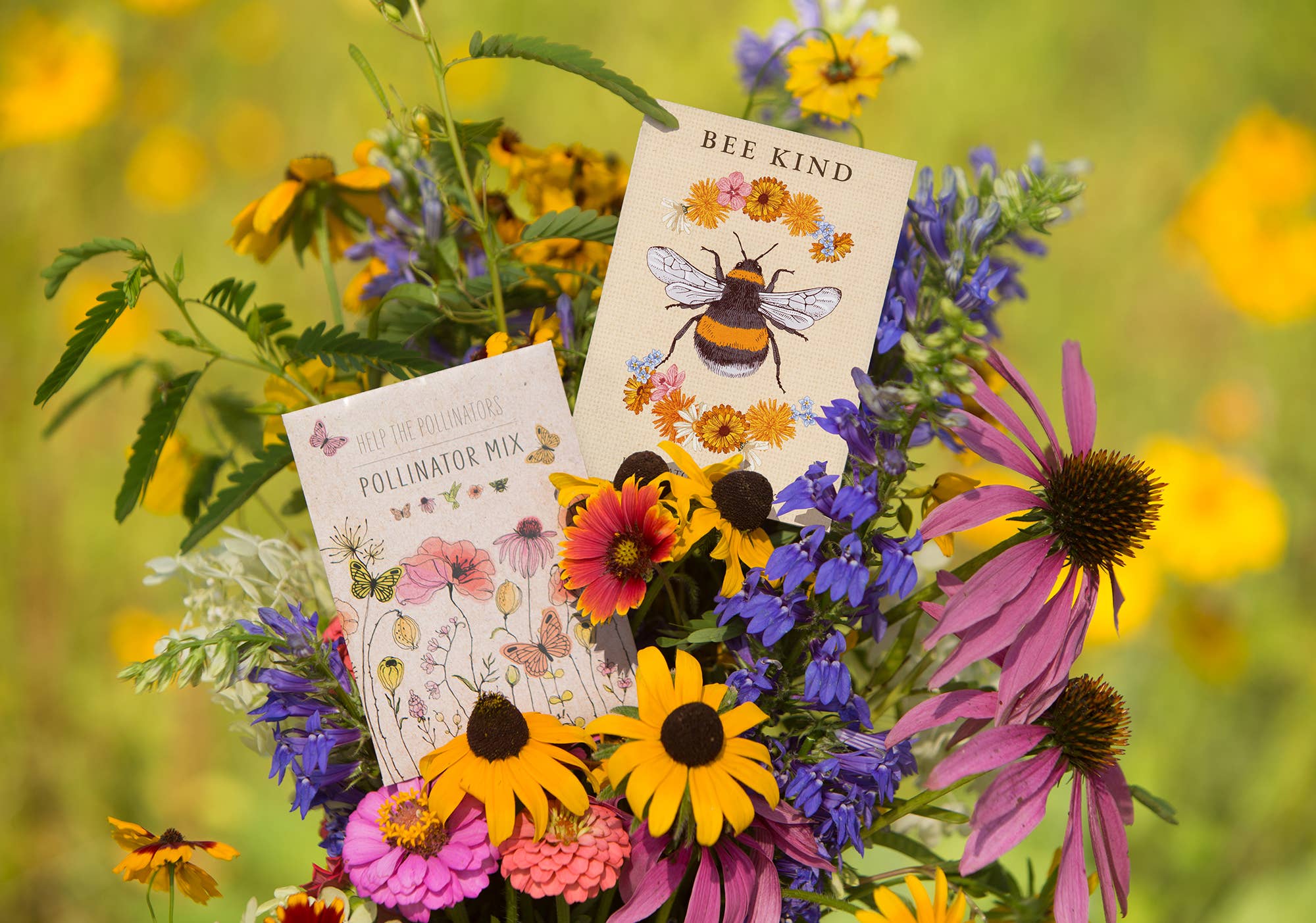 Bentley Seed Co. - Bee Kind Pollinator Wildflower Mix Seed Packets