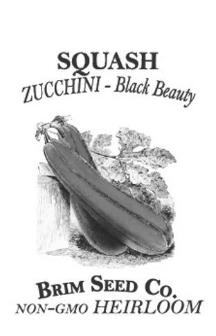 Brim Seed Co. - Black Beauty Zucchini Squash Heirloom Seed