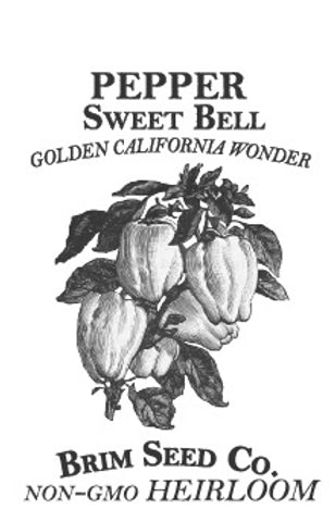 Brim Seed Co. - Sweet Golden California Wonder Bell Pepper Heirloom Seed