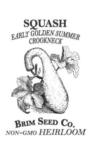 Brim Seed Co. - Early Golden Summer Crookneck Squash Heirloom Seed