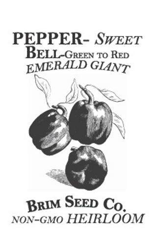 Brim Seed Co. - Sweet Green To Red Emerald Giant Bell Pepper Heirloom Seed