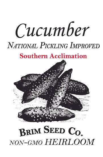 Brim Seed Co. - Southern Acclimated National Pickling Improved Cucumber Heirloom Seed