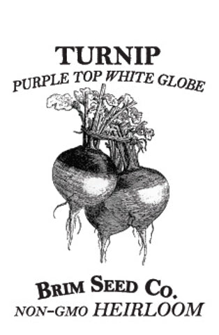 Brim Seed Co. - Purple Top White Globe Turnip Heirloom Seed