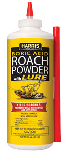 Harris - 16oz. Boric Acid Roach Powder (Dry) with LURE