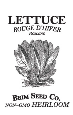 Brim Seed Co. - Rouge D'Hiver Romaine Lettuce Greens Heirloom Seed