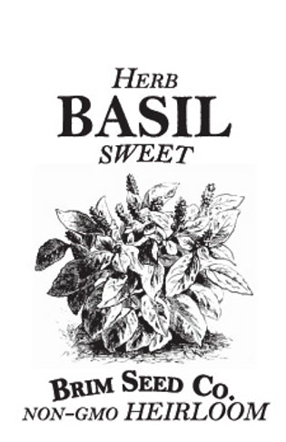 Brim Seed Co. - Sweet Genovese Basil Herb Heirloom Seed