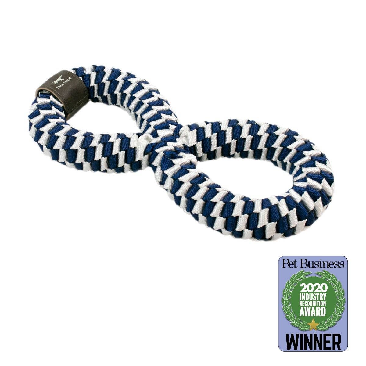 Tall Tails - 11" Navy Braided Infinity Dog Tug Toy