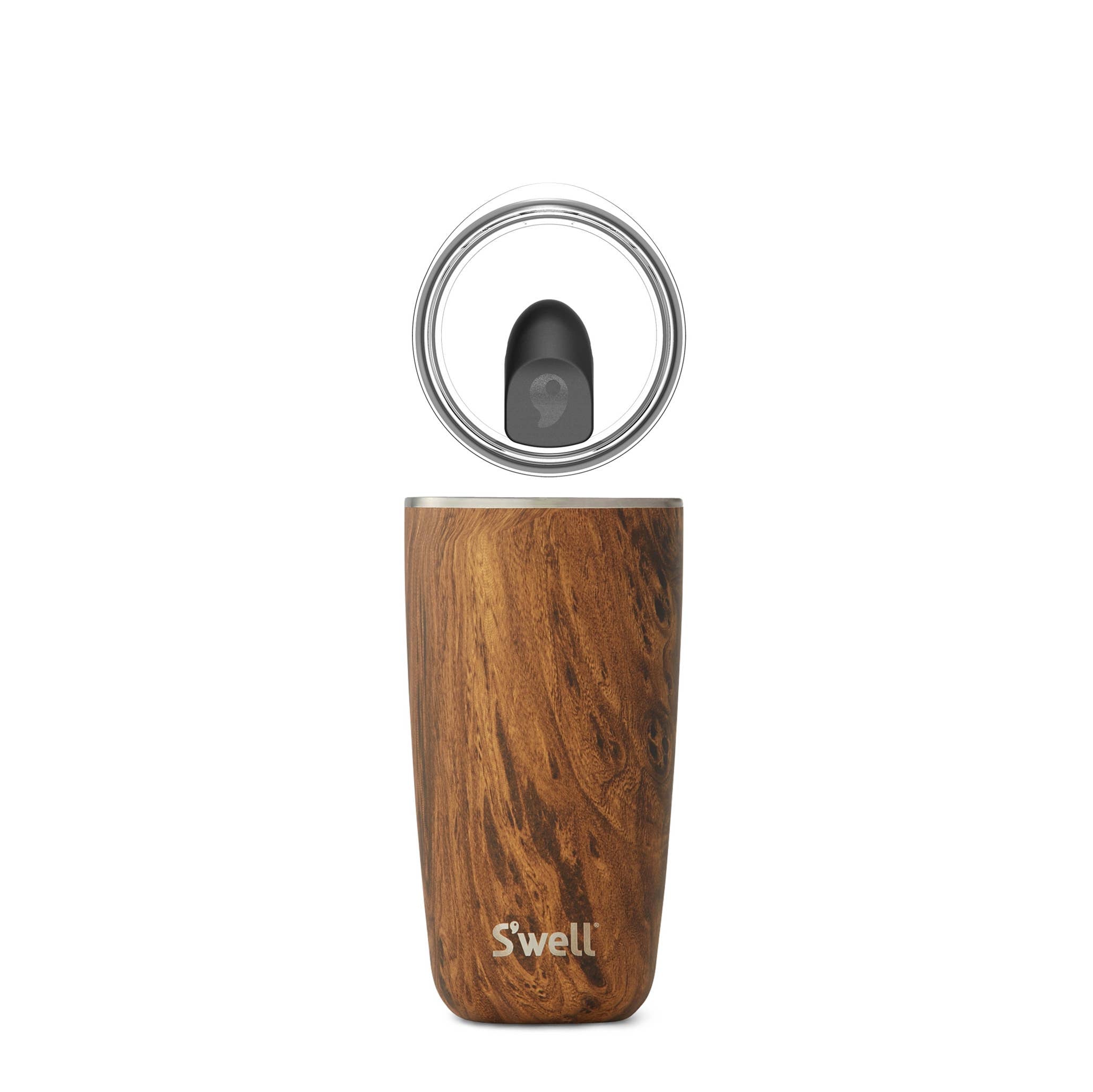 S'well - 18oz. Stainless Steel Teakwood Tumbler with Lid