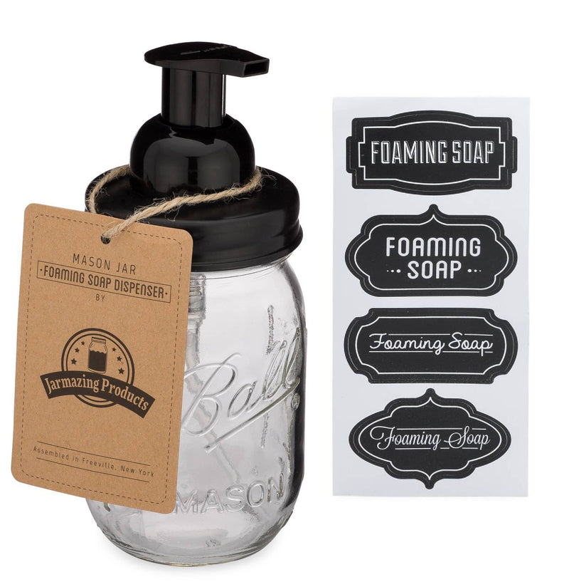 Jarmazing Products - Mason Jar Foaming Soap Dispenser - With 16oz Ball Mason Jar