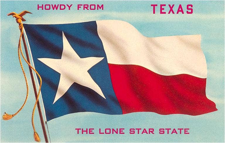 Howdy from Texas - Vintage Image, Magnet