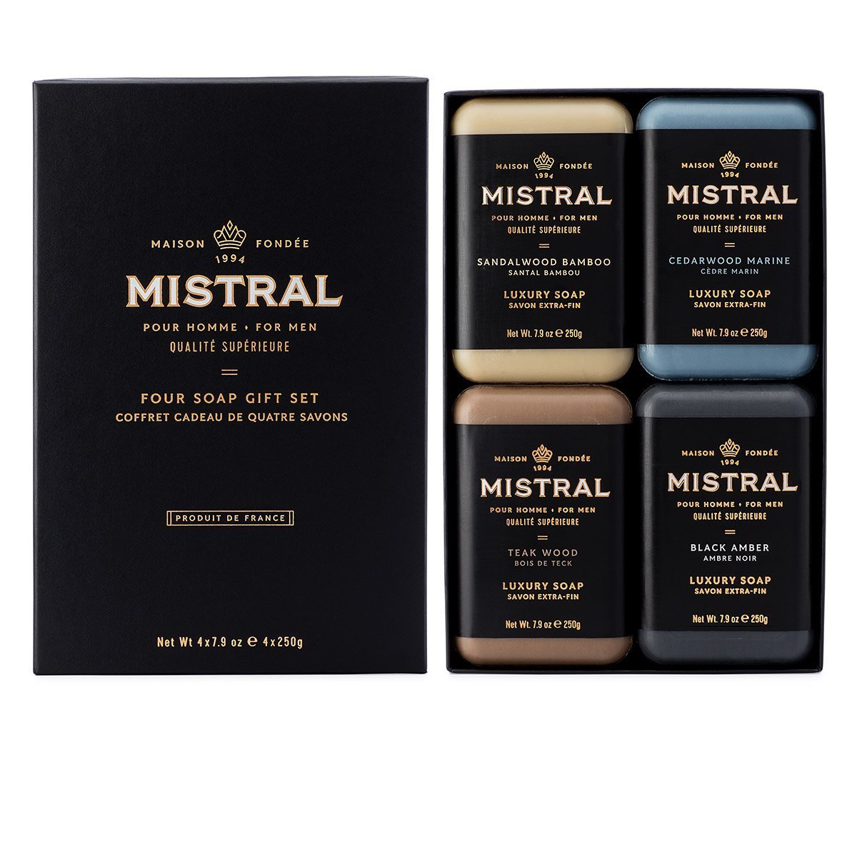 Mistral - Men's 4 Soap Gift Box