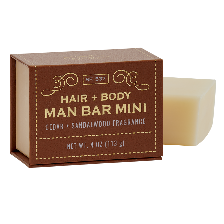 San Fransisco Soap - 4oz. Cedar & Sandalwood Man Bar Mini