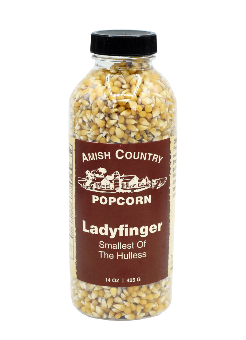 Amish Country Popcorn - 14oz Bottle of Ladyfinger Popcorn