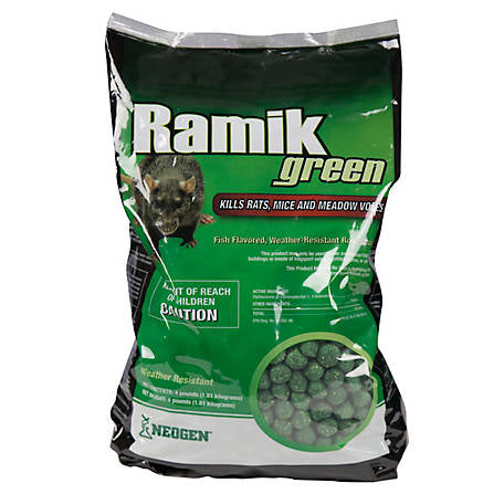 Ramik Green -4lb. 1/2" Rat Poison Pellets, Resealable Pouch