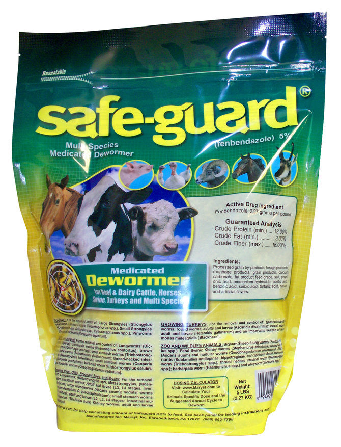 Safe-Guard - 1lb. 0.5% Multi-Species Medicated Dewormer Pellets