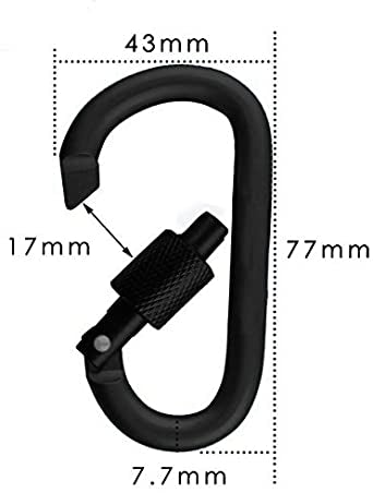 Locking Carabiners (5 Pack) - Gold Lion Gear